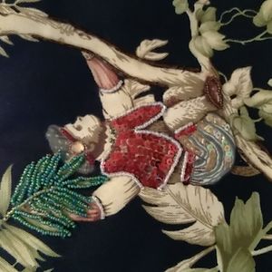 Vintage Bead and Sequin Monkey Bag